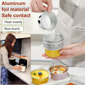 H Edible tin foil aluminum foil air fryer special cake mold reusable high temperature resistant pudding