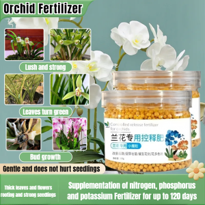 Orchid Fertilizer Pellets Slow Release Plant Food Promotes Multiple Spikes Thick Leaves Long Lasting Nutrient Formula Nutrient for Thick Orchid Leaves Plant Food Slow Release Fertilizer