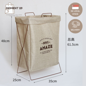 [SG 🇸🇬 Ready Stock] Foldable Laundry Bag or Basket for Dry Clothes or Dirty Clothes / Soft Toy Storage Bag
