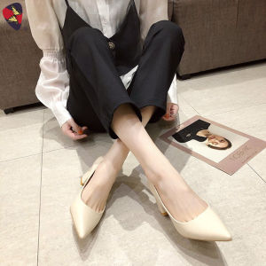 Katerina Fashion Plain Pointed Shoes Heels Platform Sandals For Women Casual Office Girl #AB-57