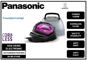 PANASONIC 1550W Cordless Steam Iron NI-WL30VSK / PANASONIC 1550W Cordless Steam Iron with Multi-Direction Soleplate NI-WL41VSK