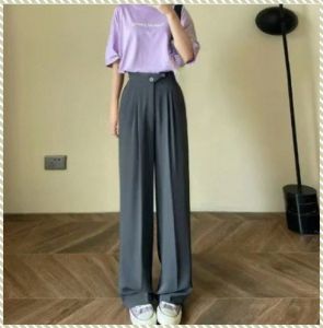Wide-legged Skirt Non-crocheting High-waisted Pants Thin Section Loose Slimming Body Proportions