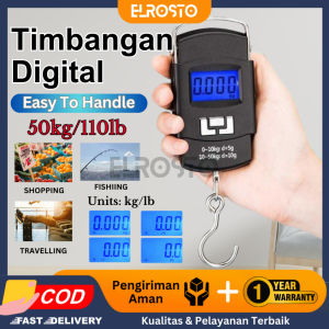 ELROSTO Timbangan Digital Gantung Portable Untuk Ikan Laundry Koper Ekspedisi
