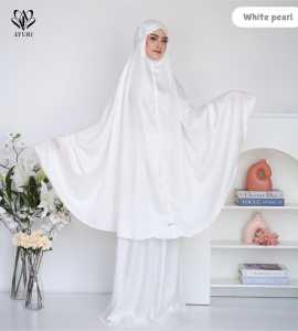 Mukena silk premium meriel by ayuri|mukena silk nikah|mukena 2 in 1|