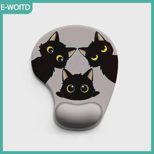 【E-WOITD】 1 cái mới hoạt hình động vật Silicone cổ tay pad chuột còn lại Bàn Mat chuột Pad chống vết phụ kiện máy tính