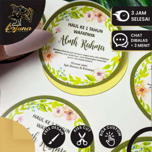 2-4 Stiker Haul Tahlil Pengajian Mengenang Wafatnya 40 100 1000 Hari Tahlilan Sticker