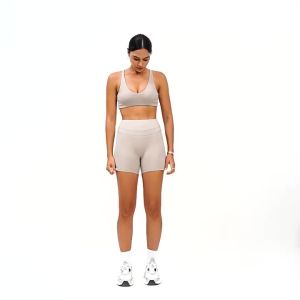 European and American style brushed tight-fitting backless yoga bra for women suitable for running fitness and sports can be worn as outerwear 8863