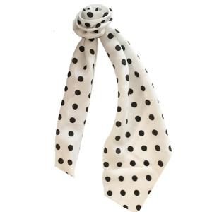 ผ้าไหมนุ่มเหมือนผ้าพันคอระบายอากาศได้ผ้าเช็ดหน้าสำหรับผู้หญิงดีไซน์วงกลมคลาสสิคลายจุดและกุหลาบโบว์ปลอกคอสุนัขมีสไตล์