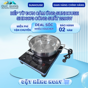 Bếp từ đơn Sunhouse SHD6873 công suất 2200W bảo hành 24 tháng