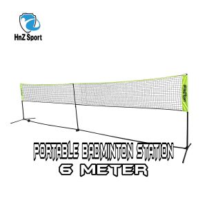 Portable badminton court 6 meter badminton dual purpose tennis court net HEIGHT adjustable