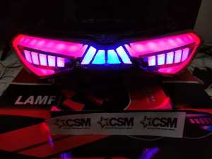 Lampu Stop Belakang Variasi Nmax 2020 New Led Running Senja Merah Sen Kuning Merk ka-kra