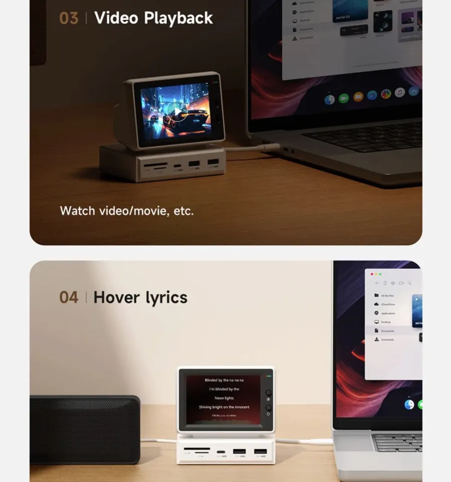 HAGIBIS X86 Mini Monitor 380w 8-in-1 USB-C Docking Station:Sturdy