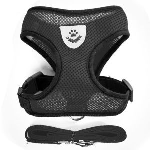 Pets Leash Harness Dog Leash Cat Leash Adjustable Breathable Vest With Leash Set Puppy Harness