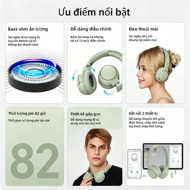 Tai nghe chụp tai không dây Bluetooth HONOR CHOICE Headphones Lite, Driver lớn 40mm, Thời gian phát nhạc lên đến 82 giờ, Khử ồn cuộc gọi AI, Tai nghe over-ear | BigBuy360 - bigbuy360.vn Tai nghe chụp tai không dây Bluetooth HONOR CHOICE Headphones Lite, Driver lớn 40mm, Thời gian phát nhạc lên đến 82 giờ, Khử ồn cuộc gọi AI, Tai nghe over-ear | BigBuy360 - bigbuy360.vn