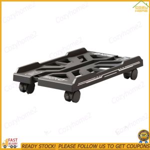[CY] Adjustable Mobile CPU Holder with Caster Wheels Computer Tower Stand PC Floor Cart for Gamers and Students
