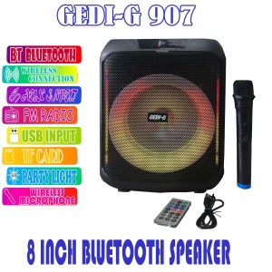 GEDI-G PORTABLE  G-907 BLUETOOTH 8 INCH SPEAKER SYSTEM