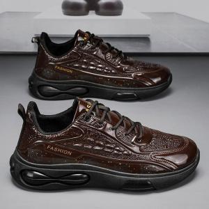 Sepatu sneakers pria model buaya model trendy kualitas import gaya baru lebih modis sepatu pria terbaru ROKY
