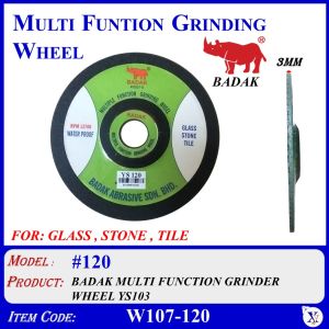 (5pcs) (60#/80#/120#) 4" BADAK MULTI FUNCTION GRINDER WHEEL YS103 For Glass Stone Tile - W107-060 W107-080 W107-120