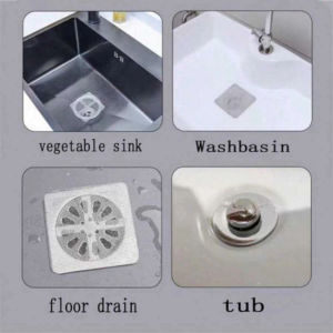 Isi 5 Pc Stiker Saringan Rambut untuk Kamar Mandi /COVER STIKER SARINGAN RAMBUT