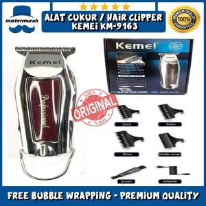 (BISA COD) ORIGINAL - KEMEI 9163 KM 9163 ALAT MESIN CUKUR TANPA KABEL WIRELESS RAMBUT JENGGOT KUMIS