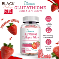 Nature Glow Glutathione Collagen Glow Anti-Aging Whitening Skin Vitamins Gummies Strawberry Flavor. 
