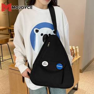 Mojoyce Túi vải đeo chéo dung tích lớn lưu trữ túi đeo thắt lưng giản dị đa chức năng thời trang tiện dụng với pin đáng yêu cho kỳ nghỉ cuối tuần