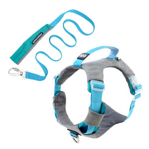 HamshMoc Soft Dog Harness with Leash Set Adjustable Dog Vest Reflective Pet Harness Comfort Control Quick Release Buckle for Small Medium Large Dogs