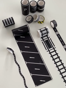Road Track Tape for Party Decoration 50mmx5m Racetrack Sticker Tape Scrapbooking Decoration Tape for Art Craft Journal