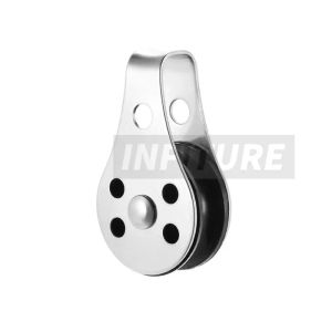 Kaly 1/2/4/5/6/8/10pcs Stainless Steel Swivel Eye Wire Rope Pulley Block Single Wheel Single Nylon Sheave Pulley Block Durable Boat 2B5Z7