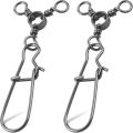 SILANON Fishing 3 Way Swivel Snaps Stainless Steel Cross Line Duo Lock Snap Swivels Saltwater Barrel Triple Swivels Fishing Tackle Connector for Catfish Trolling Surf Rig 26-83LB. 