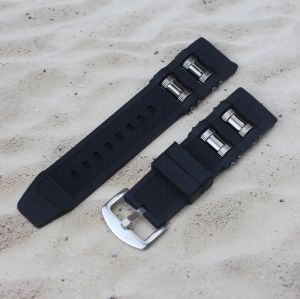 Tali strap peluru karet silicon ukuran 22mm dan 24mm jam tangan pria karet silicon