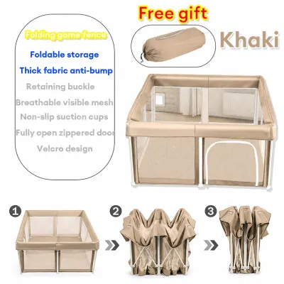 Portable Baby Play Pen Compact Foldable - Includes Storage Bag Indoor & Outdoor Safety Playard for Toddlers