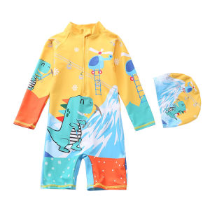 ĐỒ HỌC BƠI ĐI BIỂN CHO BÉ LIỀN THÂN TAY LỬNG CHỐNG LẠNH ( TẶNG KÈM NÓN BƠI )