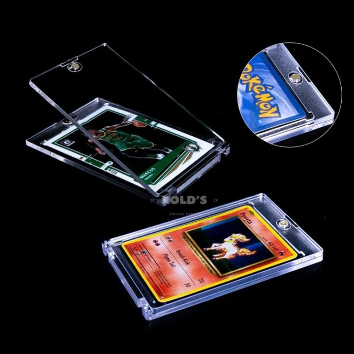 20-Pack Magnetic Card Holders - 180PT Clear Trading Card Sleeves For Baseball & Game Cards - View #9