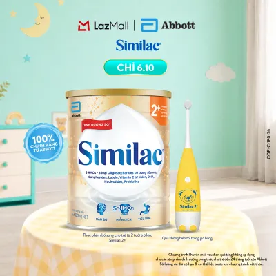 Sữa bột Similac 5G 2+ 800g cho trẻ từ 2-6 tuổi + Bàn chải điện Similac