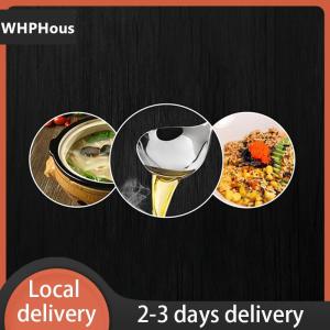 [COD] WHPHous Ship within 24 hours Stainless Steel Ladle Household Tableware Household Spoon Feel Comfortable Long Handle Small Spoon