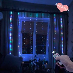 3M Window Curtain String Lights Room Background Decoration Small Lights Romantic Starry Sky Bedroom Decoration
