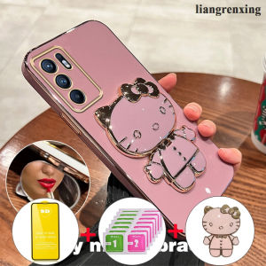 ปลอก OPPO Reno 12 Pro 5กรัม Reno 12 5กรัม2024ศัพท์กรณี softcase ซิลิโคนกันกระแทกที่ครอบการออกแบบใหม่ความงามแมวกับผู้ถือกระจก ddmktm02