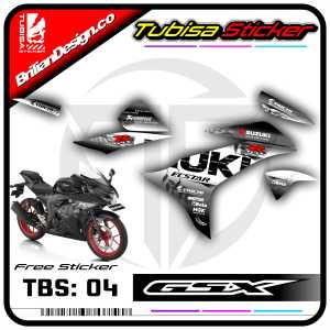 Sticker Striping GSX 150 R - Stiker Striping Variasi Suzuki GSX 150 R Desain Racing. TBS.SF.04
