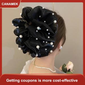 【CANAMEK】 Mùa Hè Ngọt Ngào Nhiều Lớp Lưới Vải Tuyn Lớn Bow Tóc Claw Clip Cho Phụ Nữ Thanh Lịch Bowknot Đuôi Ngựa Clip Mới Phụ Kiện Mũ