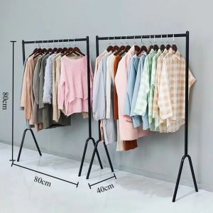 FFBH Metal Stand Coating Racks Large Capacity Sturdy Display Clothing Rack Daily Bedroom Floor Hangers Multipurpose Home Furniture K6R8Z