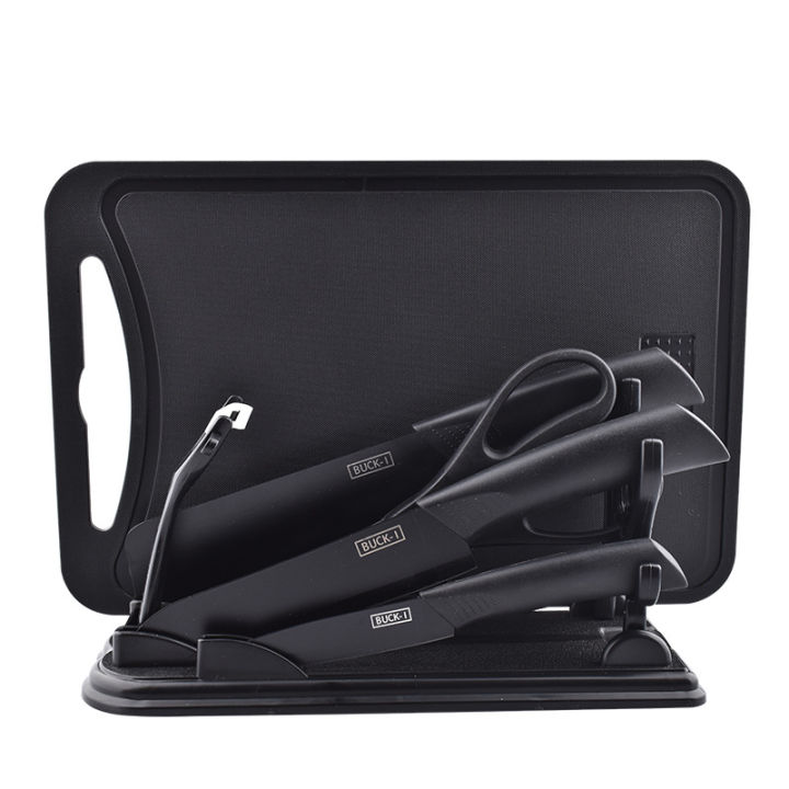 7Pcs/Set Anti-rust Full Set Of Stainless Steel Kitchen Knife Tools Retro Stainless Steel Cutting And Cutting Tool Set Gift Box Supplies