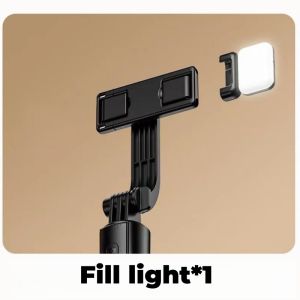 RUNDY 170cm Tongkat Selfie Tripod Anti Guncang Kokoh Remote Bluetooth V5.3 Multifungsi 360° Selfies Stick Adaptor - L16