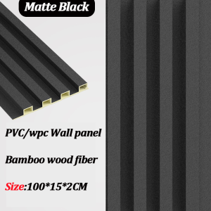 20PCS/Box 100*15CM PVC Wall Panel Board Grille Design Wall Decor TV background Waterproof and Fireproof Fluted Wood Home Decoration Wall Panel