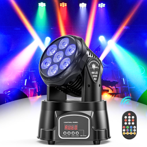 SHEHDS Lampu Sorot Panggung bergerak konser sensor suara warna warni LED RGB DMX512 240V 150W 0718