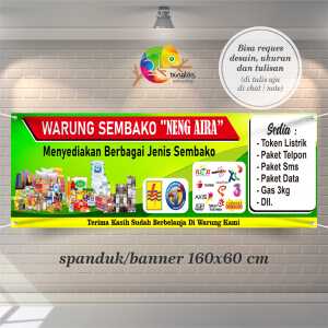 Cetak Spanduk Banner Warung Sembako