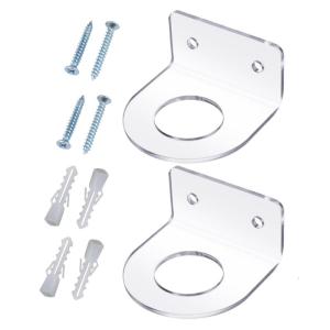 Gói của 2 treo tường giá xếp đồ quần vợt tiết kiệm không gian Acrylic kệ lưu trữ cho thể thao bánh răng nhà phòng tập thể dục nhà để xe