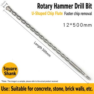 MODERNLUX 1Pcs 6-20mm Mũi khoan xây SDS Plus Thân vuông 110-500mm Mũi khoan bê tông cacbua Xoắn ốc kép Mũi khoan búa điện Dành cho tường xi măng gạch bê tông