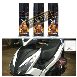 Combo Sơn xịt Samurai màu trắng 102 đủ quy trình bền đẹp chuyên sơn xe máy ô tô (Uch210 - 102 - 128 hoặc K1k)
