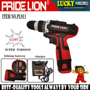 PRIDE LION PL911 electric drill 18V rechargable hand drill household electric screwdriver multi-function